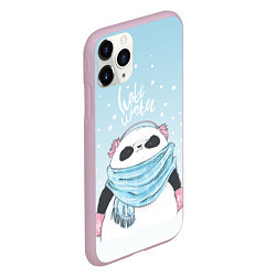 Чехол iPhone 11 Pro матовый Hate Winter, цвет: 3D-розовый — фото 2