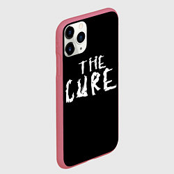 Чехол iPhone 11 Pro матовый The Cure: Logo, цвет: 3D-малиновый — фото 2