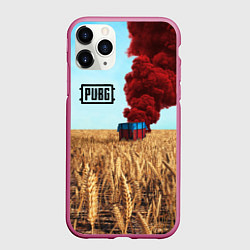 Чехол iPhone 11 Pro матовый PUBG Box, цвет: 3D-малиновый