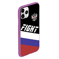 Чехол iPhone 11 Pro матовый Fight Russia, цвет: 3D-фиолетовый — фото 2