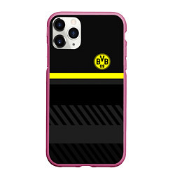 Чехол iPhone 11 Pro матовый FC Borussia 2018 Original #3, цвет: 3D-малиновый