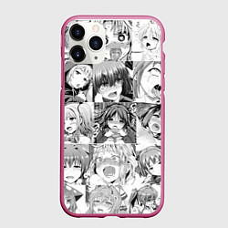 Чехол iPhone 11 Pro матовый Японская анимация компиляция, цвет: 3D-малиновый