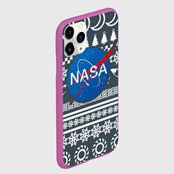 Чехол iPhone 11 Pro матовый NASA: New Year, цвет: 3D-фиолетовый — фото 2