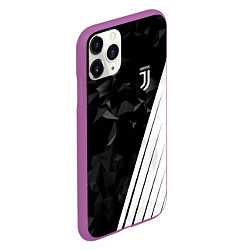 Чехол iPhone 11 Pro матовый FC Juventus: Abstract, цвет: 3D-фиолетовый — фото 2