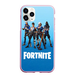 Чехол iPhone 11 Pro матовый Fortnite Stories, цвет: 3D-розовый