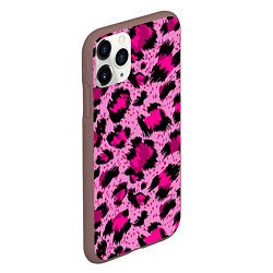 Чехол iPhone 11 Pro матовый Розовый леопард, цвет: 3D-коричневый — фото 2