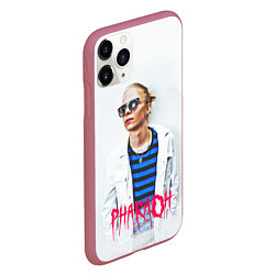 Чехол iPhone 11 Pro матовый Pharaoh: White side, цвет: 3D-малиновый — фото 2