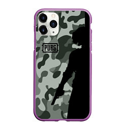 Чехол iPhone 11 Pro матовый PUBG: Camo Shadow, цвет: 3D-фиолетовый