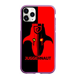 Чехол iPhone 11 Pro матовый Juggernaut Blood, цвет: 3D-фиолетовый