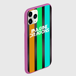 Чехол iPhone 11 Pro матовый Imagine Dragons: Evolve Lines, цвет: 3D-фиолетовый — фото 2