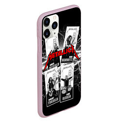 Чехол iPhone 11 Pro матовый Metallica Band, цвет: 3D-розовый — фото 2