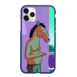 Чехол iPhone 11 Pro матовый BoJack, цвет: 3D-тёмно-синий