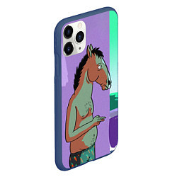 Чехол iPhone 11 Pro матовый BoJack, цвет: 3D-тёмно-синий — фото 2