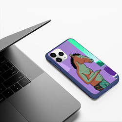 Чехол iPhone 11 Pro матовый BoJack, цвет: 3D-тёмно-синий — фото 2