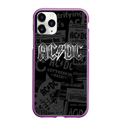 Чехол iPhone 11 Pro матовый AC/DC: Journalese, цвет: 3D-фиолетовый