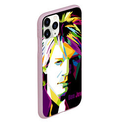 Чехол iPhone 11 Pro матовый Jon Bon Jovi Art, цвет: 3D-розовый — фото 2