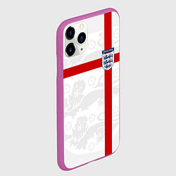 Чехол iPhone 11 Pro матовый Сборная Англии, цвет: 3D-фиолетовый — фото 2