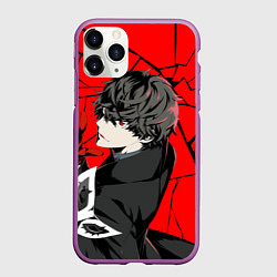 Чехол iPhone 11 Pro матовый Persona 5, цвет: 3D-фиолетовый