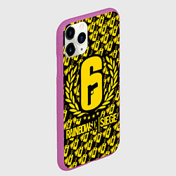 Чехол iPhone 11 Pro матовый Rainbow Six: Champion Yellow, цвет: 3D-фиолетовый — фото 2
