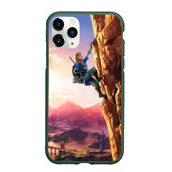 Чехол iPhone 11 Pro матовый Zelda Rock, цвет: 3D-темно-зеленый