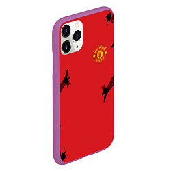 Чехол iPhone 11 Pro матовый FC Manchester United: Red Original, цвет: 3D-фиолетовый — фото 2