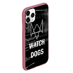 Чехол iPhone 11 Pro матовый Watch Dogs: Hacker, цвет: 3D-малиновый — фото 2
