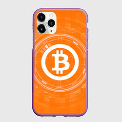 Чехол iPhone 11 Pro матовый Bitcoin Tech, цвет: 3D-фиолетовый