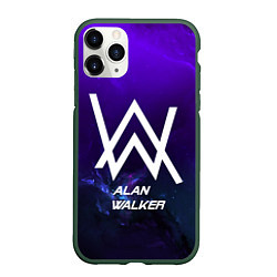 Чехол iPhone 11 Pro матовый Alan Walker: Space Collection, цвет: 3D-темно-зеленый