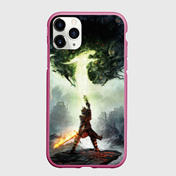 Чехол iPhone 11 Pro матовый Dragon Age: Inquisition, цвет: 3D-малиновый
