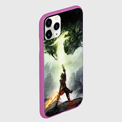 Чехол iPhone 11 Pro матовый Dragon Age: Inquisition, цвет: 3D-фиолетовый — фото 2