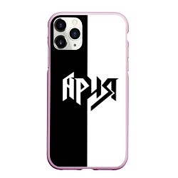 Чехол iPhone 11 Pro матовый Ария Ч/Б, цвет: 3D-розовый