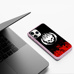 Чехол iPhone 11 Pro матовый The Offspring: Red Flame, цвет: 3D-розовый — фото 2