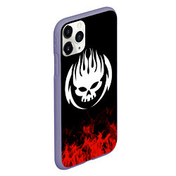 Чехол iPhone 11 Pro матовый The Offspring: Red Flame, цвет: 3D-серый — фото 2