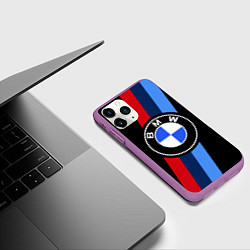 Чехол iPhone 11 Pro матовый BMW 2021 M SPORT БМВ М СПОРТ, цвет: 3D-фиолетовый — фото 2