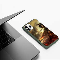 Чехол iPhone 11 Pro матовый Dark Souls: Dark Knight, цвет: 3D-темно-зеленый — фото 2