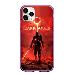 Чехол iPhone 11 Pro матовый Dark Souls: Red Sunrise