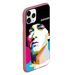 Чехол iPhone 11 Pro матовый Eminem Poly Art, цвет: 3D-малиновый — фото 2