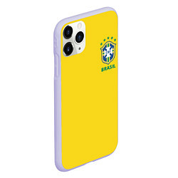 Чехол iPhone 11 Pro матовый Сборная Бразилии, цвет: 3D-светло-сиреневый — фото 2