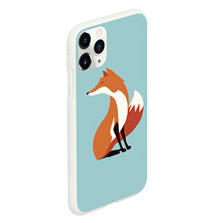 Чехол iPhone 11 Pro матовый Minimal Fox, цвет: 3D-белый — фото 2