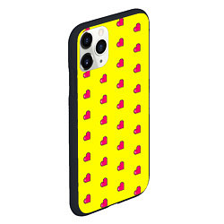 Чехол iPhone 11 Pro матовый 8 bit yellow love, цвет: 3D-черный — фото 2