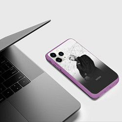 Чехол iPhone 11 Pro матовый Хаски: Геометрия, цвет: 3D-фиолетовый — фото 2