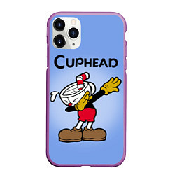 Чехол iPhone 11 Pro матовый Cuphead Dab, цвет: 3D-фиолетовый