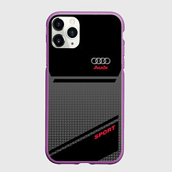 Чехол iPhone 11 Pro матовый Audi: Crey & Black, цвет: 3D-фиолетовый