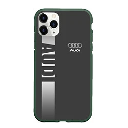 Чехол iPhone 11 Pro матовый Audi: Grey Sport, цвет: 3D-темно-зеленый