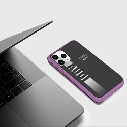 Чехол iPhone 11 Pro матовый Audi: Grey Sport, цвет: 3D-фиолетовый — фото 2