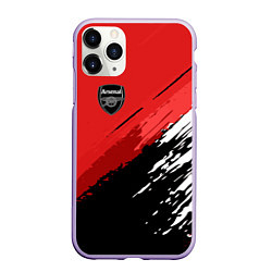 Чехол iPhone 11 Pro матовый FC Arsenal: Original, цвет: 3D-светло-сиреневый