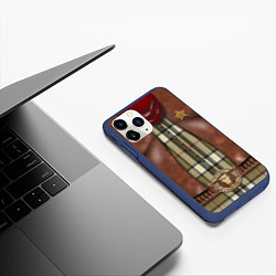 Чехол iPhone 11 Pro матовый Ковбой дикого запада, цвет: 3D-тёмно-синий — фото 2