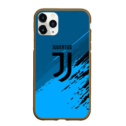 Чехол iPhone 11 Pro матовый FC Juventus: Abstract style, цвет: 3D-коричневый