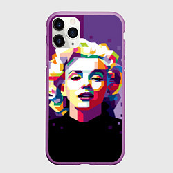Чехол iPhone 11 Pro матовый Marilyn Monroe, цвет: 3D-фиолетовый
