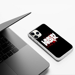 Чехол iPhone 11 Pro матовый Linkin Park: Drop of Blood, цвет: 3D-белый — фото 2